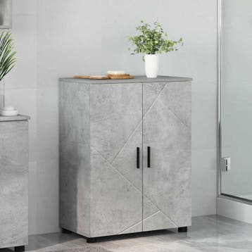 vidaXL Badkamerkast Beton Grijs 60 x 35 x 80 cm Bewerkt, Verzenden, Nieuw