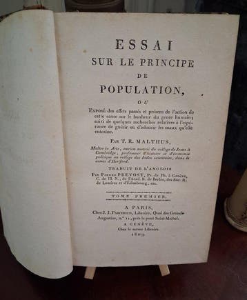 T. R. Malthus - Essai sur le principe de population - 1809