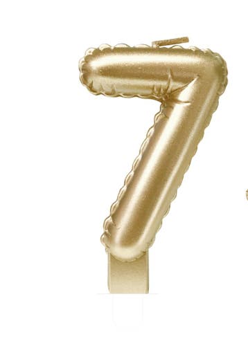 Kaars Folie Ballon Goud 7 10cm, Verzenden