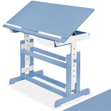 Bureau in hoogte verstelbaar 109x55x63-94cm - blauw, Verzenden