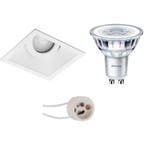 LED Spot Set - Kantelbare Vierkante Inbouwspot 5W LED Lamp M, Huis en Inrichting, Lampen | Spots, Verzenden, Nieuw