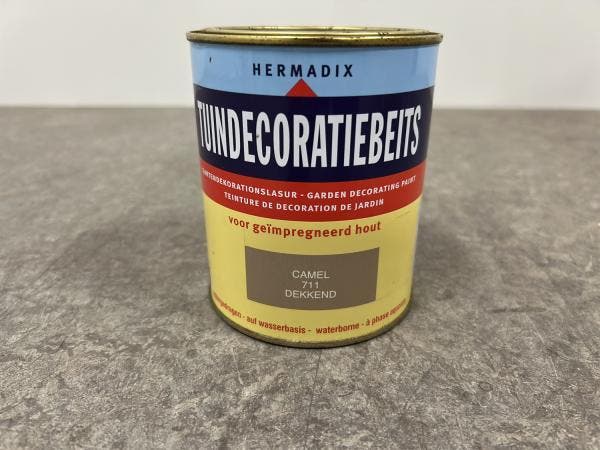Veiling - 2x Hermadix Tuindecoratiebeits 750ml Camel, Bricolage & Construction, Peinture, Vernis & Laque