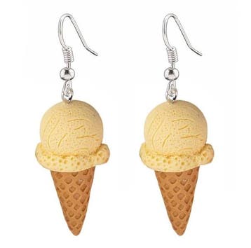 Fako Bijoux - Oorbellen - IJsjes - Hoorntjes - Crème, Verzenden