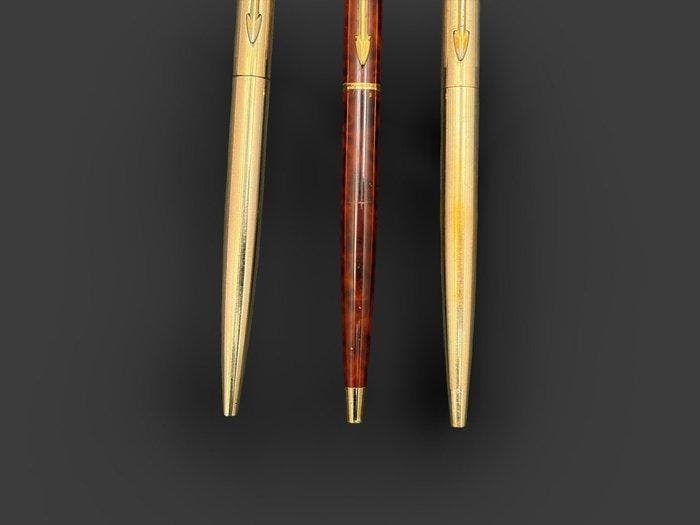 Parker - Classic (Lote de 3 Bolígrafos) - Laca Carey y Baño, Verzamelen, Pennenverzamelingen