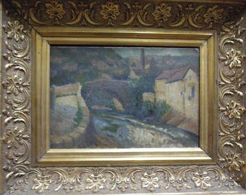 Piero Marussig (1879-1937), Attrib. - Paesaggio con case e