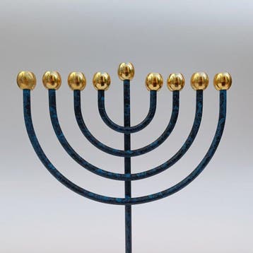 Karshi - Judaica - Y. Karshi - Chanoekia - Verguld, Messing
