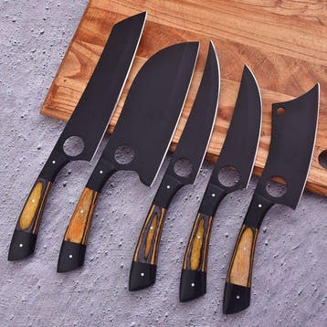 Keukenmes - Chefs knife - Pakka hout en hars<br>Hoogwaardig