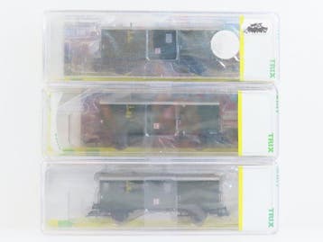 Trix H0 - 23997 - Modeltrein goederenwagon (3) - 3x 2-assig, Hobby & Loisirs créatifs, Trains miniatures | HO