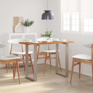 vidaXL Eettafel 110x50x76 cm massief acaciahout, Huis en Inrichting, Verzenden, Nieuw