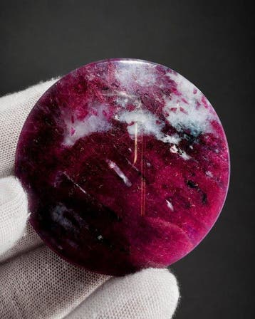 Disque rond en rubis de haute qualité – pierre précieuse