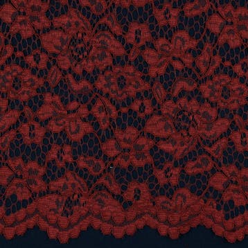 10 meter kant stof - Bordeaux rood - 100% polyester, Verzenden, 120 cm of meer, Kant, Rood