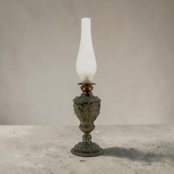 Lampe - Laiton, Cristal - Décoration mythologique, Antiquités & Art