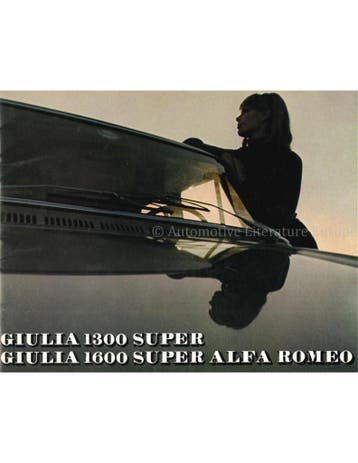 1971 ALFA ROMEO GIULIA 1300 & 1600 SUPER BROCHURE NEDERLANDS, Ophalen of Verzenden