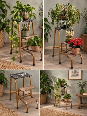 Marches - Bois, Métal - Tableau des plantes