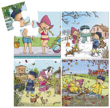 Fien & Teun 4- In 1 Puzzel, Verzenden, Nieuw