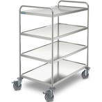 Serveerwagen | RVS | 4 Niveaus (1000x600) | Zware Belasting, Verzenden, Nieuw in verpakking