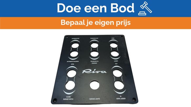 Bieden: Riva Black Coated Marine Control Panel for Boat Aft, Watersport en Boten, Bootonderdelen, Ophalen of Verzenden