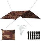vidaXL Afdekzeil 4x4 m camouflage, Verzenden, Nieuw