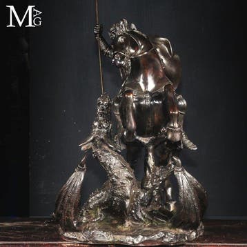 Sint Joris en de draak - Meesterwerk van Bernt Notke - Brons