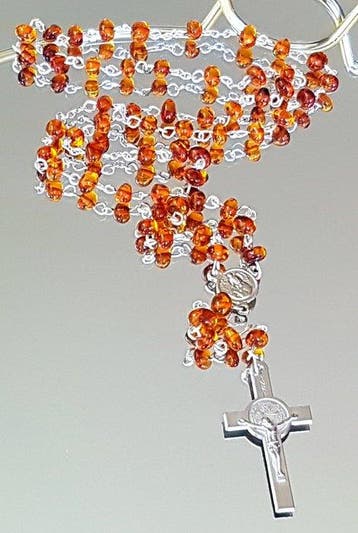 Chapelet - Ambre, Chapelet en ambre balte - fait main - 2025