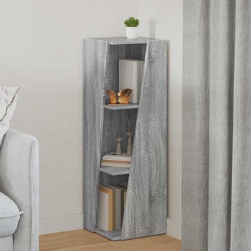 vidaXL Zijplank 33 x 32 x 100,5 cm Bewerkt hout Grijs Sonoma, Verzenden, Nieuw