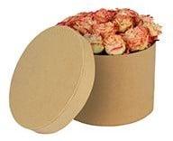 Bloemendoos bruin hoedendoos karton excl. decoratie ø14xh10, Hobby en Vrije tijd, Knutselen, Nieuw