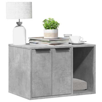 vidaXL Kattenbakkast 60x40x40 cm bewerkt hout betongrijs, Verzenden