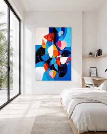 Kiri Aguilera (1982) XL 120 x 90 cm - Simfonía Azul: Formas