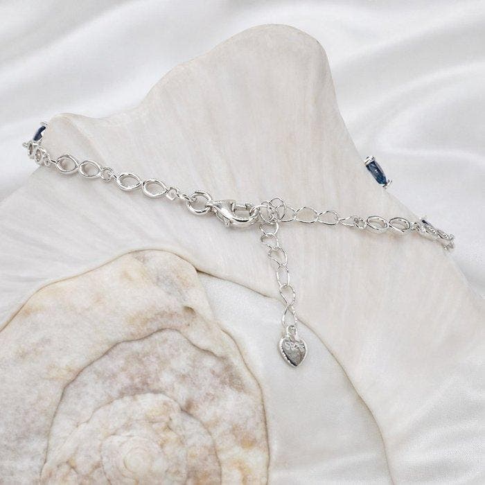 Zonder minimumprijs - Armband Verguld Saffier - Topaas - 18k, Handtassen en Accessoires, Armbanden