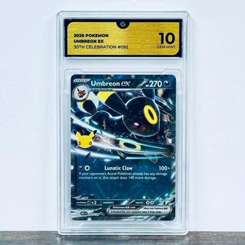 Pokémon Graded card - Umbreon ex 092- 30th Anniversary –