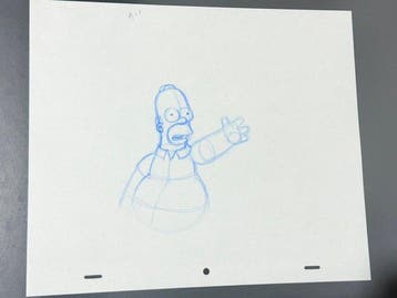 Gracie Films (1992) - Originele animatietekening van Homer, Cd's en Dvd's, Nieuw in verpakking
