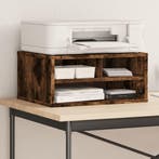 vidaXL Printerkastje 49x40x22,5 cm bewerkt hout gerookt, Verzenden