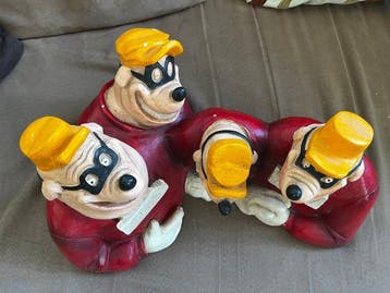 Disney - Beeld, Les Rapetou / The Beagle Boys - 21 cm - Gips
