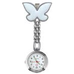 Fako - Verpleegstershorloge - Vlinder - Wit, Verzenden