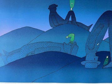 Jean-Michel Folon (1934-2005) - Paysage surréaliste