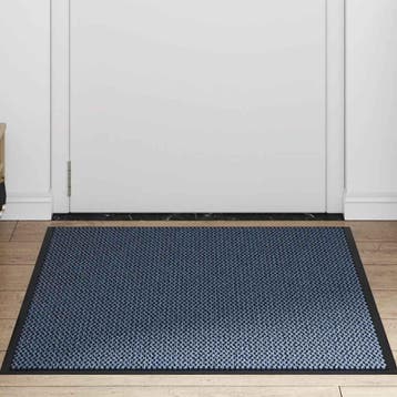vidaXL Deurmat 90x150 cm blauw, Verzenden, Nieuw