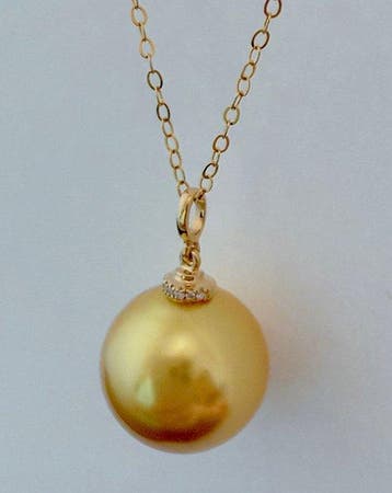 Zonder minimumprijs - Ketting met hanger - 18 karaat Geel, Handtassen en Accessoires, Antieke sieraden