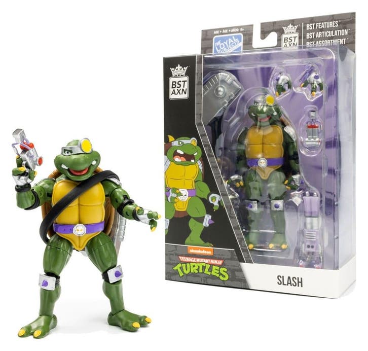 Teenage Mutant Ninja Turtles BST AXN Action Figure Slash 13, Collections, Cinéma & Télévision, Enlèvement ou Envoi