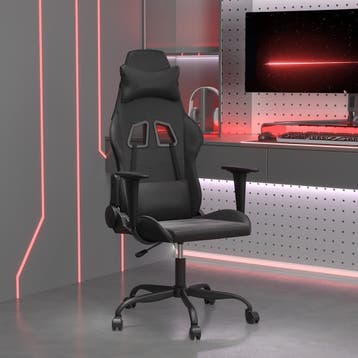 vidaXL Massage gamestoel kunstleer zwart, Verzenden, Nieuw