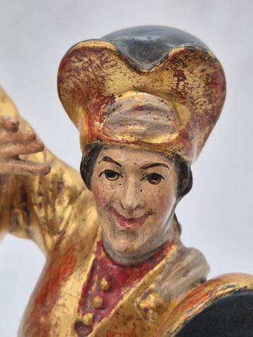 Figuur - Holzfigur – Dekorative Tänzer-Figur – Handbemalte