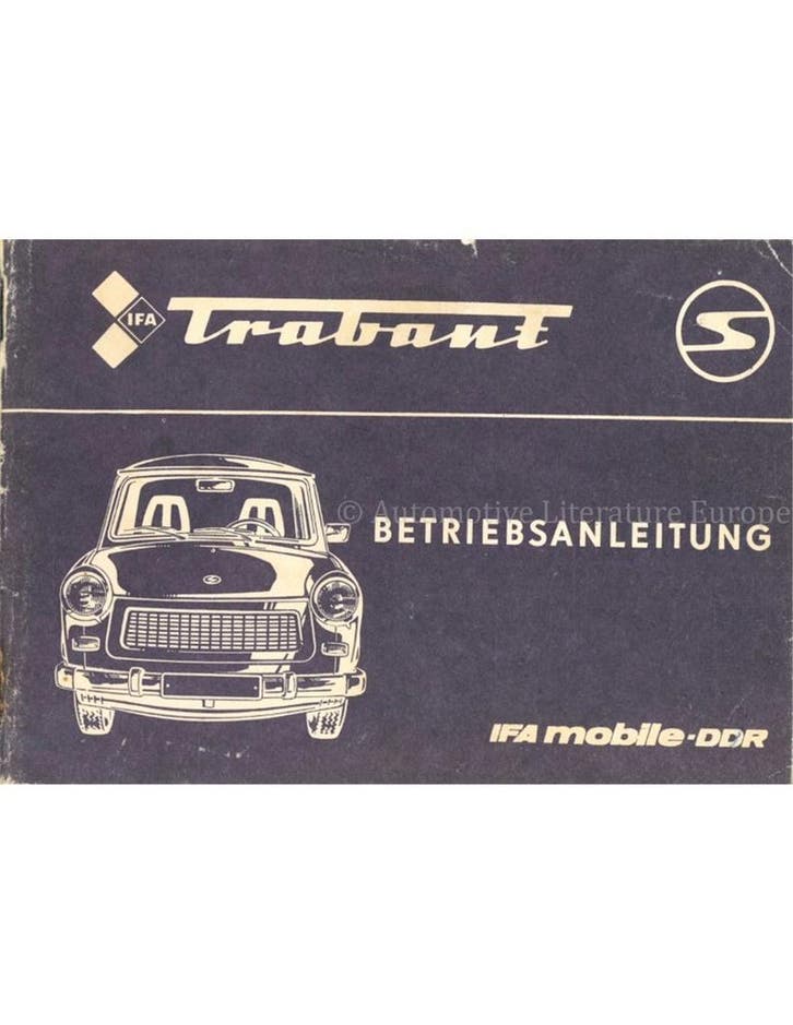 1988 TRABANT 601 INSTRUCTIEBOEKJE DUITS, Autos : Divers, Modes d'emploi & Notices d'utilisation