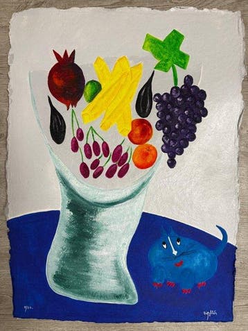 Ripollés (1932) - Frutero con gato azul