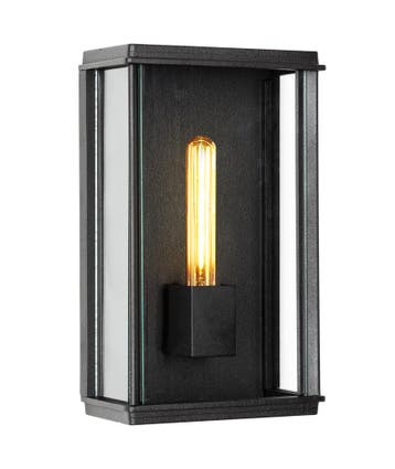 Strak & modern Capital Muurlamp Plat Zwart Extra Large, Tuin en Terras, Verzenden, Nieuw