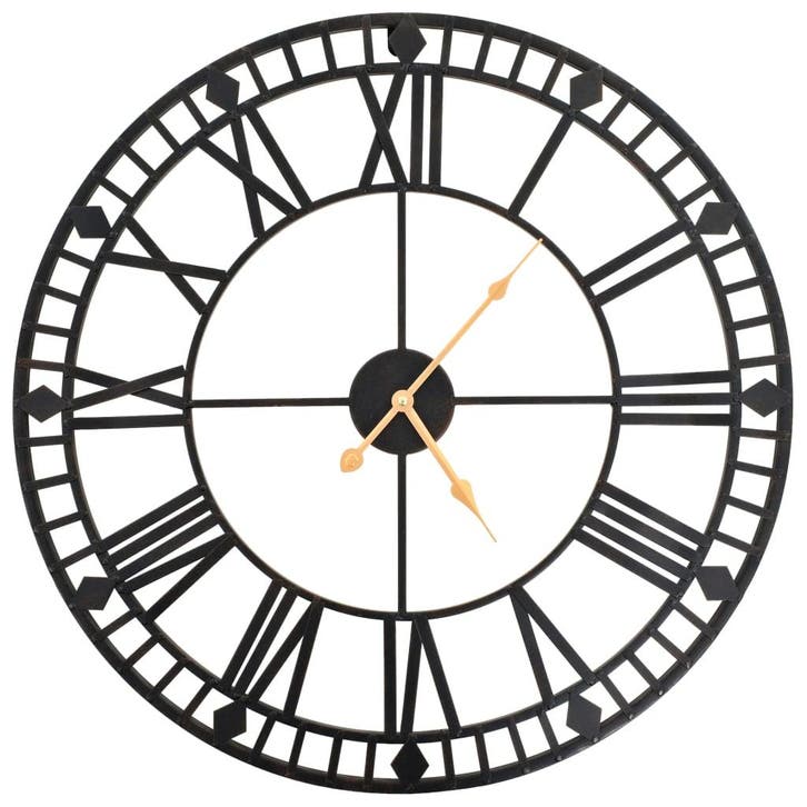 vidaXL Wandklok vintage-stijl met quartz-mechanisme XXL 60, Maison & Meubles, Accessoires pour la Maison | Horloges, Envoi