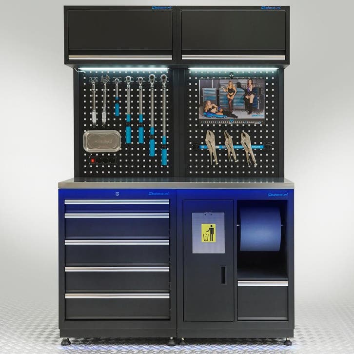 Datona Werkplaatsinrichting PREMIUM met RVS werkblad 135 cm, Bricolage & Construction, Établis, Enlèvement ou Envoi