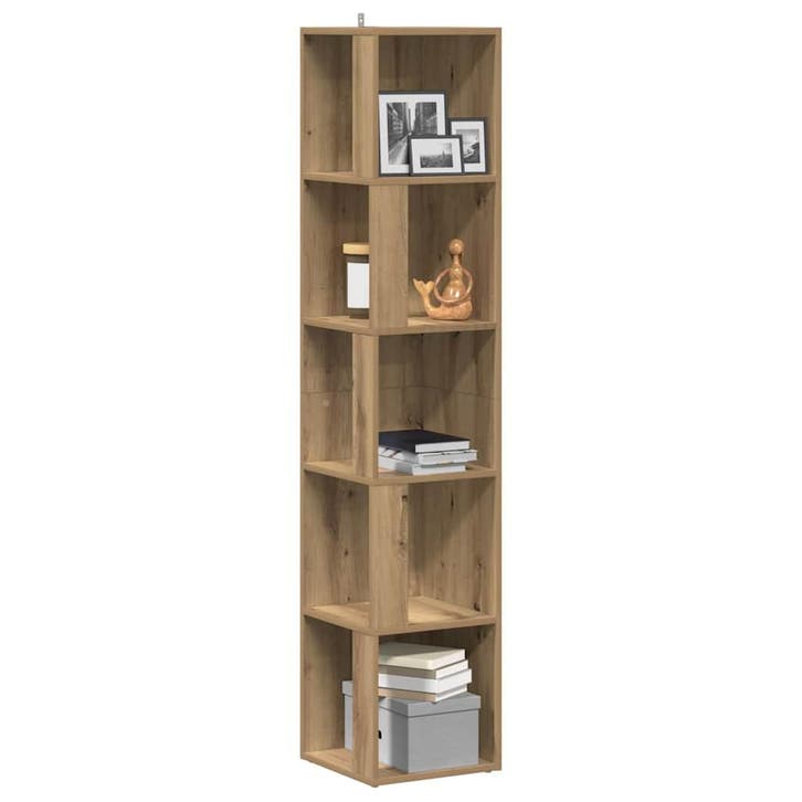 vidaXL Hoekkast 33x33x165 cm bewerkt hout artisanaal, Huis en Inrichting, Kasten | Overige, Nieuw, Verzenden