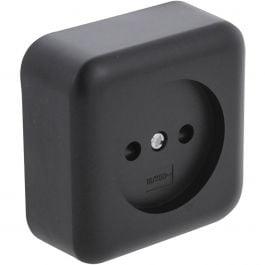 Q-LINK Mat Zwart 1-voudig Stopcontact - Veilig LED toebehore, Verzenden, Nieuw