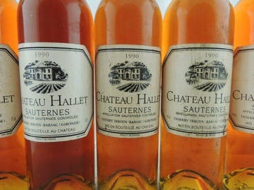 1990 Château Hallet - Sauternes - 6 Flessen (0.75 liter), Nieuw