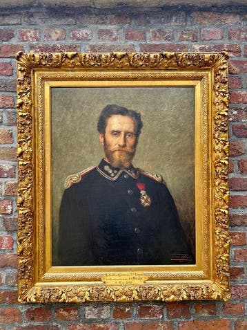 Leon Herbo (1850-1907) - Luitenant Kolonel WOYARD, gedateerd, Antiquités & Art
