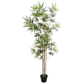 vidaXL Kunstmatige Bamboe Boom Groen 75,5 x 18 x 175 cm Stof, Maison & Meubles, Plantes d'intérieur, Verzenden